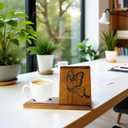 Wooden Triangle Book Holder, Book Nook Reading Valet, Book Rest Stand for Book Lovers Birthday Gifts, Christmas Gifts Wood Book Valet for Book Lovers (Brown)