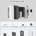 Anti-Theft Ring Doorbell Mount, Adjustable No-Drill Stainless steel Mounting Bracket Cover Holder Compatible with Ring Doorbell 4/3/2/1 for Home Rentals Office Room, White