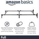 Amazon Basics Metal Bed Frame, 9-Leg Support Base for Box Spring and Mattress, Tool-Free Easy Assembly, No Tools Required, Full Size, Black