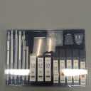 Four Candies Metal Mechanical Pencil Set, 3PCS Art Drafting Pencils 0.5, 0.7, 0.9MM & 2PCS 2MM Mechanical Drawing Pencils with 420PCS Leads (4B 2B HB 2H Color) for Writing Sketching Drawing (Silver)