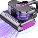 Mattress Vacuum, 15kPa Bed Mattress Cleaner with Super Suction and 275nm Uv-C Light,500W Handheld Mattress Vacuums for Bed Sofa Furniture Crib, Replacement Filter Included(Corded38000RPM)