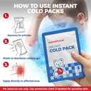 Quick Aid Instant Cold Packs - 40-Pack Disposable Ice Packs for Injuries, Pain Relief, Swelling, Sprains, Toothaches, Inflammation - No Freezing Required - First Aid Cold Compress