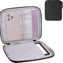 Padded Sleeve Pouch for 6-7 Inch eBook/E-Reader/Kindle Paperwhite/Kindle Oasis (Black-Fabric)