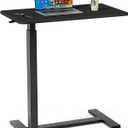 Sweetcrispy Overbed Table, Adjustable Rolling Desk, Mobile Standing Desk, 27.56" x 15.75" x 43.31"