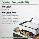 962XL Ink Cartridges Combo Pack, 4 Pack Replacement for 962XL 962 Ink Cartridges Work with Officejet Pro 9010 9012 9015 9018 9020 9025 Printers(Black/Cyan/Yellow/Magenta)