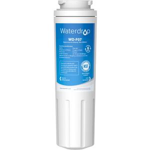 Waterdrop UKF8001 Refrigerator Water Filter 4, Replacement for Whirlpool EDR4RXD1, EveryDrop Filter 4, Maytag UKF8001AXX-750, UKF8001AXX-200, 46-9006, Puriclean II, WF-UKF8001, WD-F07