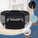 Dog Cat Playpen,Portable Pet Puppy Playpen,Rabbit Puppy Dog Play Pen for Indoors,Dogs Tent for Indoor Cats,Kitten Playpen,Collapsible Small Cats Crate Cage for Small Dogs with Carrying Case(Grey, S)