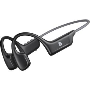 Bone Conduction Headphones, Open Ear Bluetooth Sport Headphones, IPX6 Sweat Resistant, Bluetooth V5.4, 10H Playtime, Comfortable Fit Wireless Earbuds with Mic for Running, Gym, Cycling, Outdoor, Black