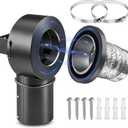 90Magnetic Dryer Vent Coupling-Quick Connection and Disconnection Strong Magnet Self-Alignment Design Quick-Installation Dryer Magnetic Vent Connector Dryer Vent Connector Kit(Space Gray)