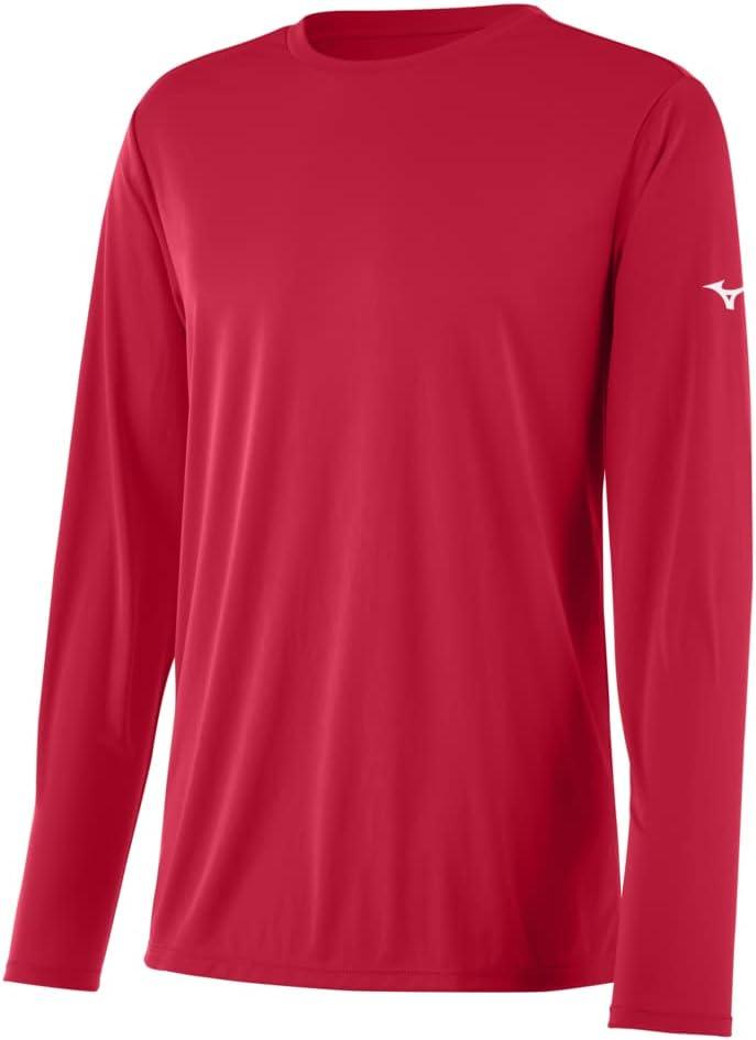 Mizuno Boys Nxt Long Sleeve Tee T-Shirt, Red, Medium US