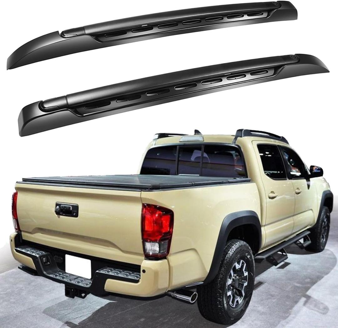 OCPTY Roof Rack Fit for Toyota for Tacoma 2005 2006 2007 2008 2009 2010 2011 2012 2013 2014 2015 2016 2017 2018 2019 2020 2021 2022 2023 Cargo Bars for Cargo Carrier Bag,Fits Double Cab Models Only