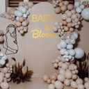 2 x Baby in Bloom Decal Gold Vinyl for Banner, Party Baby Shower Decorations for Wall or Backdrop, Gender Reveal or Neutral Theme Banner for Girl or Boy