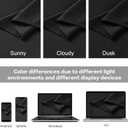 DUALIFE Black Blackout Curtains 105 Inch Long for Living Room, Back Tab and Rod Pocket, Thermal Insulated Room Darkening Drapes for Living Room, 2 Panels 52W x 105L