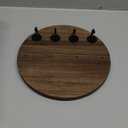 Key Holder Wall Mount - 10.2 Inch Decorative Key Rack and Mail Organizer with 8 Key Hooks - Wooden Key Hanger with Shelf for Wall and Home Decor (Brown)