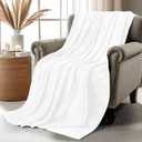 Utopia Bedding White Fleece Blanket Throw Size Lightweight Fuzzy Soft Anti-Static Microfiber Bed Blanket (60x50 Inch)