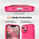 SUPFINE Designed for iPhone 15 Case,Premium Liquid Silicone with [Soft Anti-Scratch Microfiber Lining][Upgraded Camera Protection] Slim Shockproof Protective Phone Case for Men Women Girls,Hot Pink