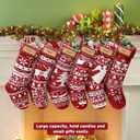 6 Pack Personalized Christmas Stockings Bulk, Large 18" Knit Custom Hanging Stockings - Family Stockings Decor for Holiday Christmas Tree Decoration