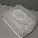 VGOODALL Cake Carrier, 12 Capacity Large Cupcake Holder, 3-in-1 Rectangular Cake Containers for Pies Muffin Candies Fruits Snacks, Dessert Storage Box for Parties, Picnics, Baking(1410.85) (White)