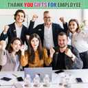 Yinkin Employee Appreciation Gifts Bulk Team Appreciation Pins and Keychain with Thank You Card for Staff Coworker