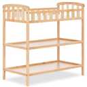 Dream On Me Emily Changing Table, Compact and Lightweight, Solid New Zealand Pinewood, Elevated Safety Rails, Two Storage Shelves, Includes Water-Resistant 1" Changing Pad Natural