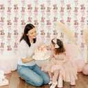 Peryiter 8 Pcs Bear Birthday Party Decorations, Baby Shower Animal Banner and Bow for Gender Reveal Birthday Bear Theme Boys Girls Decorations