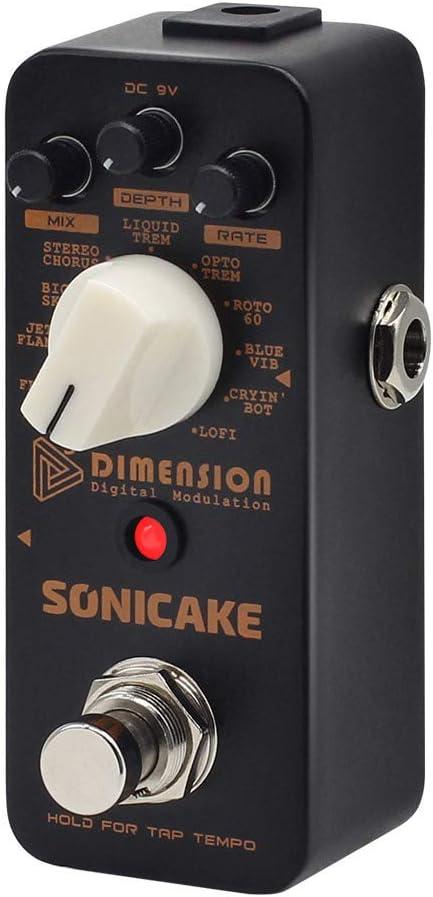 SONICAKE Modulation Pedal Modulation Guitar Pedal Phaser Flanger Chorus Tremolo Vibrato Autowah Guitar Effects Pedal 11 Modes