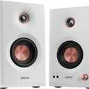 Edifier MR5 2.0 Studio Monitor Bookshelf Speakers, 110W(RMS), Hi-Res Audio, Bluetooth 6.0, 3-Way Active Design, Room Compensation, XLR/TRS/RCA Inputs, Compact Size for Home Studio & Music - White