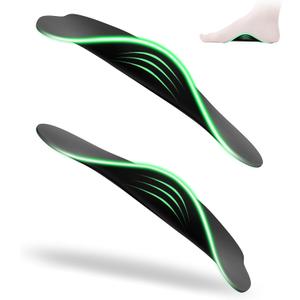 Arch Support Inserts Women Men Orthotic Plantar Fasciitis Foot Pain Relief | 3 Arch Design for All Foot Types, Relief Foot Back Hip Knee Pain, 3/4 Length Orthotic Insole, Working & Walk All Day Comfort, XL