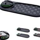 S-SNAIL-OO Multifunction Car Anti-Slip Mat, Multifunction Car Dashboard Mobile Phone Holder with Temporary Parking Number Pad for Phones, Sunglasses, Keys, Gadgets (Gray-Black)