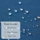 Rectangle Linen Textured Tablecloth Waterproof and Wrinkle Free Farmhouse Table Cloth Stain Resistant Decorative Fabric Table Cover for Dining/Indoor/Outdoor (Aqua Blue 60 x 120 Inch)