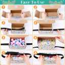 4 Sets Easter Party Games Swing Shaking Balls Game Colorful Bunny Novelty Twerk Game with 4 Adjustable Belts and 80 Balls for Adults Garden Outdoor Indoor Group Holiday