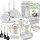 NutriChef 20 Piece Nonstick Cookware & Bakeware Set – Pots and Pans Set, Assorted Sizes