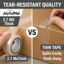 Clear Packing Tape, 6 Rolls 1.88inches Wide, 65 Yards Per Roll, 390 Total Yards Tape for Shipping Packaging Moving Sealing, Thicker Clear Packing Tape, (2.7Mil x 1.88" x 65Yds)