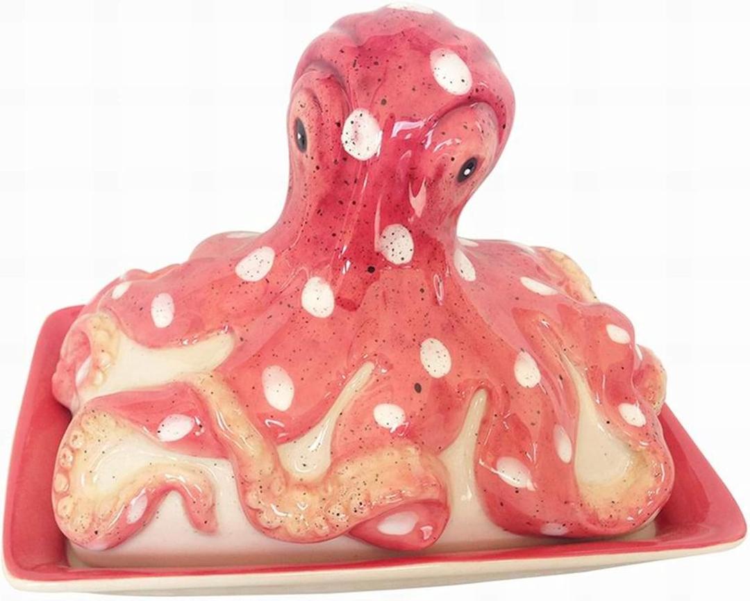 Blue Sky Clayworks 17629 Octopus Butter Dish, 5-inch Height