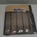 5 Tier Paper Organizer with Handle, Black Metal Mesh Desk Organizer File Folder Paper Letter Tray Desktop Document Sorter for Classroom, School, Office Accessories Organization and Storage