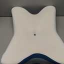 Cervical Pillow for Neck Pain Relief - Ergonomic Neck Pillow for Sleeping Contour Memory Foam Pillows for Neck Support, Orthopedic Bed Pillow for Side Back Stomach Sleepers (White & Blue)