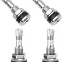 4 PCS TR416 Metal Valve Stems, Vehicle Tyre Valves Stem Outer Mount Fits 0.453" Rim Holes 1 1/2" Long, High Pressure Clamp-in Automotive Tire Valve Stems, Car Accessories