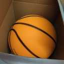 The Official Silent Basketball (Size 7)  Uncompressed Indoor Basketball for Quiet Dribbling  Grooved Airless Indoor Training PU Foam Basket Ball  Ready to Play for All Ages (29.5")