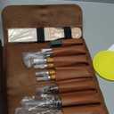 Wood Carving Kit, 32Pcs Wood Carving Tools with Storage Bag, Wood Whittling Knife Kit with 4pcs Templates & 11pcs Wood Carving Knives for Wood DIY Beginners