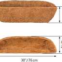 2pcs Trough Coco Liner 30 inch Wall Planter Replaceable Coco Liner for Window Box, Fence Flower Baskets-