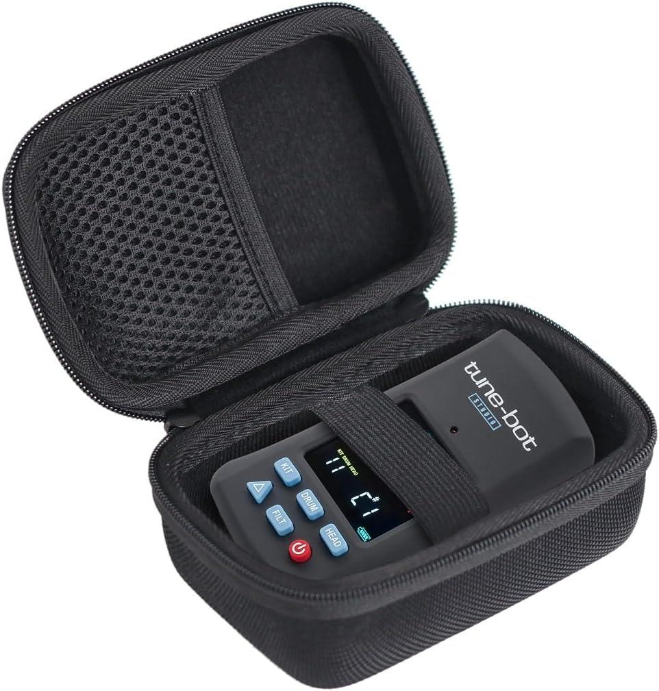 Soft Travel Protective Case For tune-bot Studio TBS-001 Digital Drum Tuner - Clip-On Tuner Acoustic Drum Kits (Only Case)