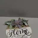 Welcome Sign for Front Door, Rustic Round Wood Wreaths Wall Hanging Outdoor Decor, Porch Fence Decorations Hanging Gift for Home Outdoor for Spring Summer Fall All Seasons Holiday Halloween Christmas