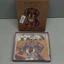 Colorful Dog Wooden Puzzle for Adults 200 Pieces, Cute Animal Wood Puzzle for Adults, Unique Shape Puppy Puzzle 200 Pieces