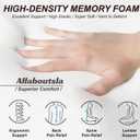 Allaboutsla Car Seat Cushion, Car Seat Cushions for Driving with Comfort Memory Foam - Sciatica & Back Pain Relief, Suitable for Car, Truck, Office Chair (Black)