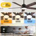 Ensenior 52 Inch Smart Ceiling Fans with Lights, 3-Way Control, 5-Blade | Alexa & App & Remote control, Quiet Reversible Motor, < 30 dB, Dual-finish Blades, Dimmable, 6 Speeds, 3CCT, Memory, Timer