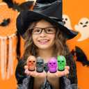 ArtCreativity Skull Head Noisy Putty Halloween Toys, Set of 24, Non-Candy Trick or Treat Supplies for Kids, Great as Halloween Party Favors, Halloween Goodie Bag Fillers, and Prank Toys, 4 Colors