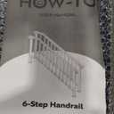 VIVOHOME 2-Pack 6 Step Galvanized Steel Hand Rails for Outdoor Steps – Curved Ends and Safety Balusters Exterior Railing for Porch, Deck, or Indoor Stairs, Complete Installation Kit