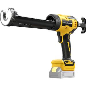 Cordless Caulking Gun Compatible With DeWalt 20V Max Battery, Never-Drip Electric Caulking Gun with LED Light,6 Speed Filling, Sealing, Repair Tool for Windows, Doors, Floors and Walls, Battery Not Included