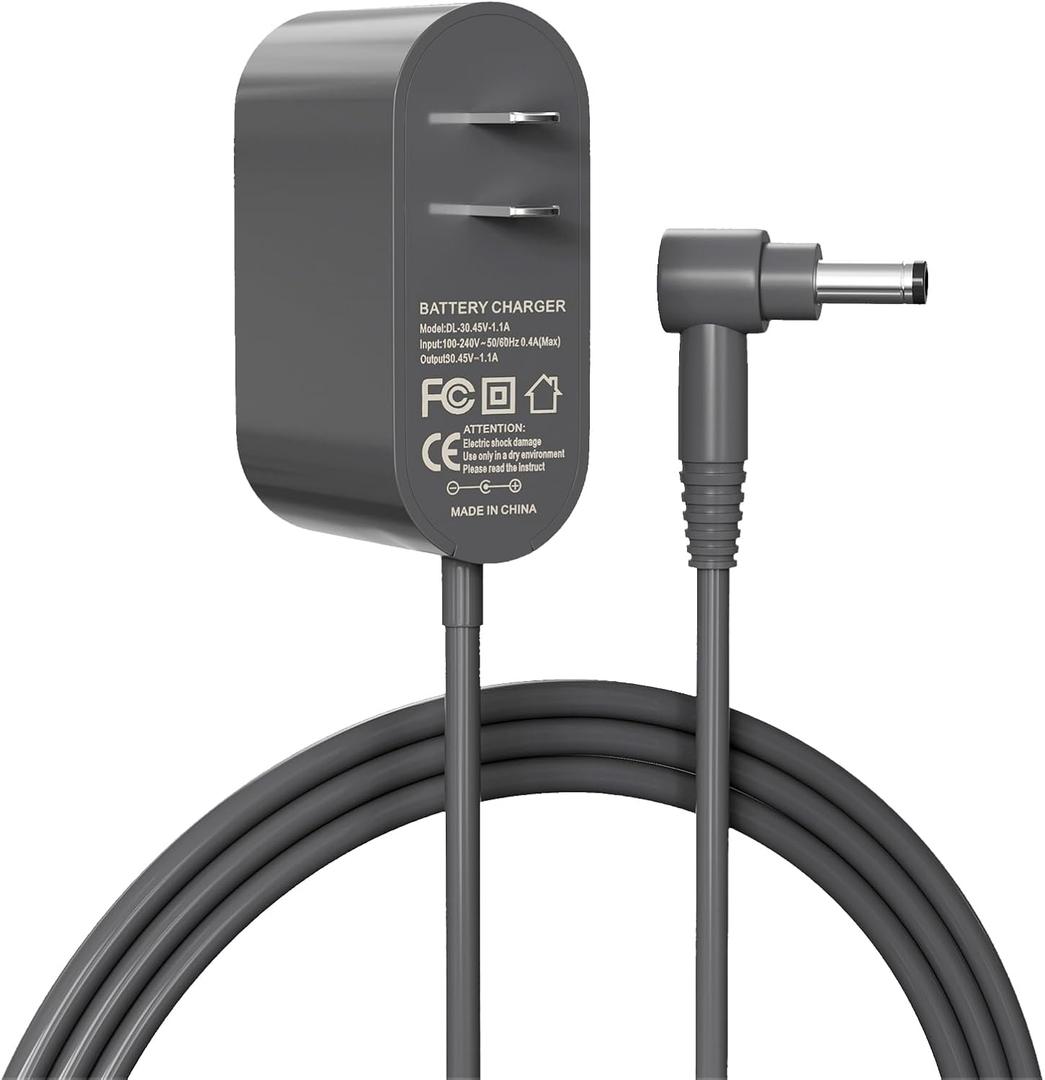 30.45V Cordless Vacuum Cleaner Charger Compatible with Dyson V10 V11 V15 V12 Cyclone Animal Motorhead Absolute Trigge Replacement SV12 SV14 SV15 SV16 SV20 SV22 Power Cord 217160-02 969350-02 969042-01