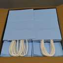 BAG BOX 100 Pack Small 5.9x3.1x8.25Inch Blue Kraft Paper Gift Bags with Handles for Bulk Shopping, Retail, Craft, Party Favors, Wedding, Grocery & Sacks